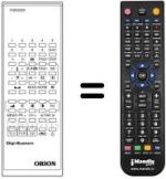 Comandos à distância equivalente Orion 7028