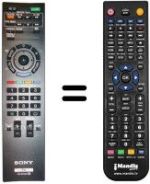 Comandos à distância equivalente Sony KDL-32 NX501