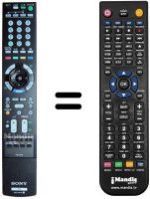 Comandos à distância equivalente Sony KDL-46 X2000 AEP