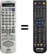 Comandos à distância equivalente JVC HR-S9700