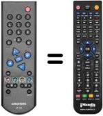 Comandos à distância equivalente Grundig GREENVILLE 560 SE 5587 TOP
