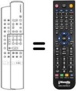 Comandos à distância equivalente Blaupunkt MS 70-109 VTM 7 669 720