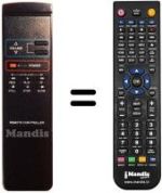 Comandos à distância equivalente Audiosonic MV 2500