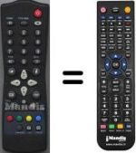 Comandos à distância equivalente NordMende N 2122 CB