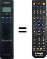 Comandos à distância equivalente Panasonic NV-J47