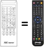 Comandos à distância equivalente RC-1008 E VIDEOTEXT