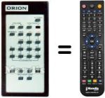 Comandos à distância equivalente Orion TVC 1699