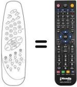 Comandos à distância equivalente Vestel CT 3745