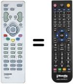 Comandos à distância equivalente Pathé Marconi DSI 502 ME