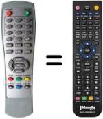Comandos à distância equivalente MPMAN DVB-T 2008