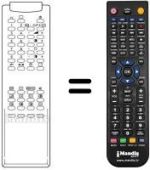 Comandos à distância equivalente RM 113 (43 KEY)