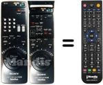 Comandos à distância equivalente Sony SLV-E 90