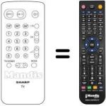 Comandos à distância equivalente Sharp CV 5130 S