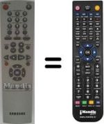 Comandos à distância equivalente Samsung SV-651 X