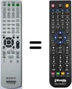 Comandos à distância equivalente Sony DAV-DZ231