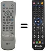 Comandos à distância equivalente LG STV 365