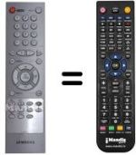 Comandos à distância equivalente Samsung TX 14N3DF