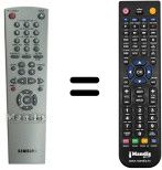 Comandos à distância equivalente Samsung SV-651 F