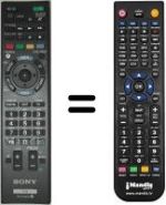 Comandos à distância equivalente Sony KDL-55 HX755