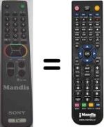 Comandos à distância equivalente Sony KV-25 X1E