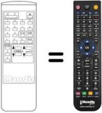 Comandos à distância equivalente Crown CTV-3705