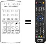 Comandos à distância equivalente TELECOMFORT 6012