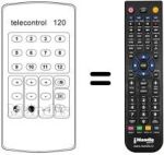 Comandos à distância equivalente TELECONTROL 120