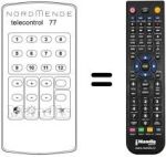 Comandos à distância equivalente TELECONTROL 77