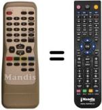 Comandos à distância equivalente Funai TVCR-A2104T