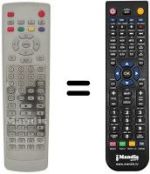 Comandos à distância equivalente Irradio TVD 2160