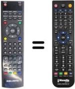Comandos à distância equivalente United UTV 9195