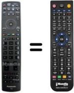 Comandos à distância equivalente Panasonic TX-P65VT30B