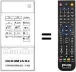 Comandos à distância equivalente NordMende V 303 PSN