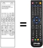 Comandos à distância equivalente VCR 185