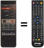 Comandos à distância equivalente Daewoo DVR 3721 D