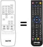 Comandos à distância equivalente Sanyo VHR-258