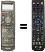 Comandos à distância equivalente Daewoo DVR G 892 HIFI