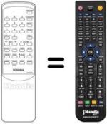 Comandos à distância equivalente Toshiba V 207 W