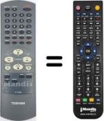 Comandos à distância equivalente Toshiba V 221 EG