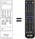 Comandos à distância equivalente VT-RM 151 E