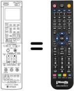 Comandos à distância equivalente VT-RM 843 E