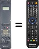 Comandos à distância equivalente VT-RM 551 E
