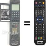 Comandos à distância equivalente VT-RM 723 E