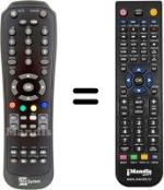 Comandos à distância equivalente Fuba ODE 780 HD