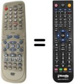 Comandos à distância equivalente Orion DVD / VR-2961 SI