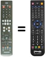 Comandos à distância equivalente Samsung BD P-1400