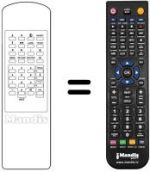 Comandos à distância equivalente Xsat CDTV 200