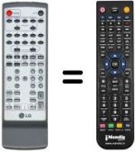 Comandos à distância equivalente LG FE-3500 WE
