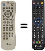 Comandos à distância equivalente LG DVD 5183