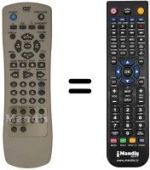 Comandos à distância equivalente LG DVD 5353
